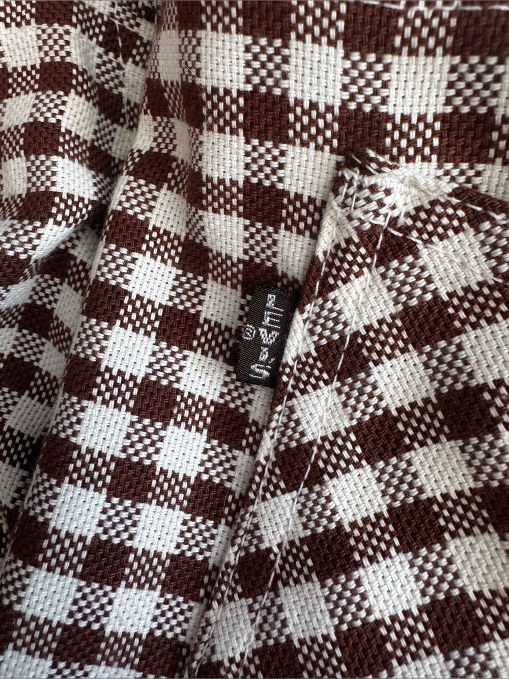 60s Vintage Big E Levi’s Brown Gingham Pants - Picture 6 of 10